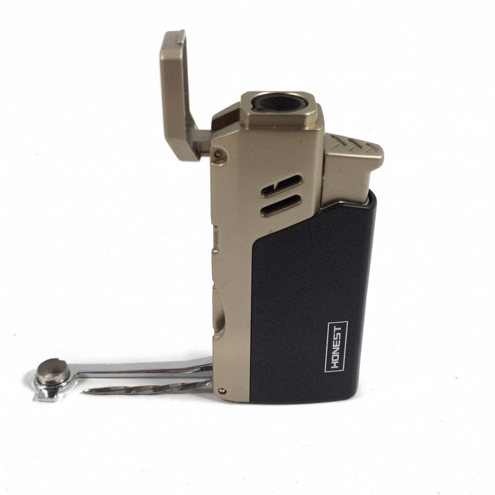 Honest Dickens Cigar Lighter with Punch and Spike - Yellow